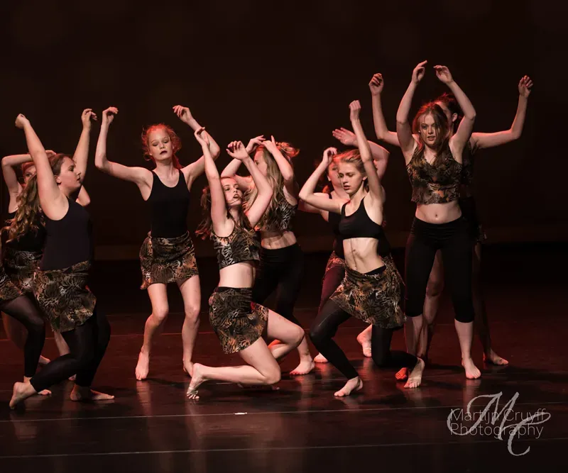 Dansers tijdens een voorstelling